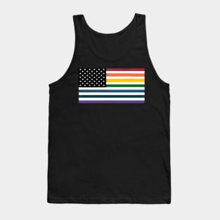 Rainbow American Flag Tank Top
